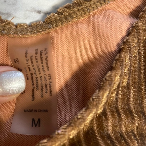 Shein corduroy, brown bikini, size medium - Picture 2 of 3